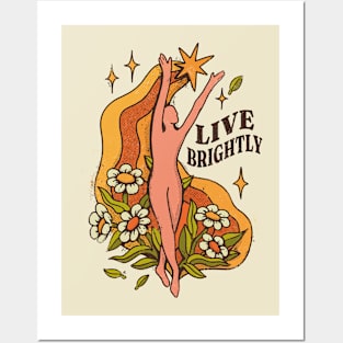 Retro Vibes: Live Brightly Posters and Art